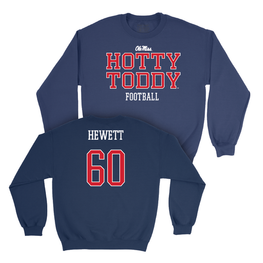 Ole Miss Football Navy Hotty Toddy Crew  - Lane Hewett