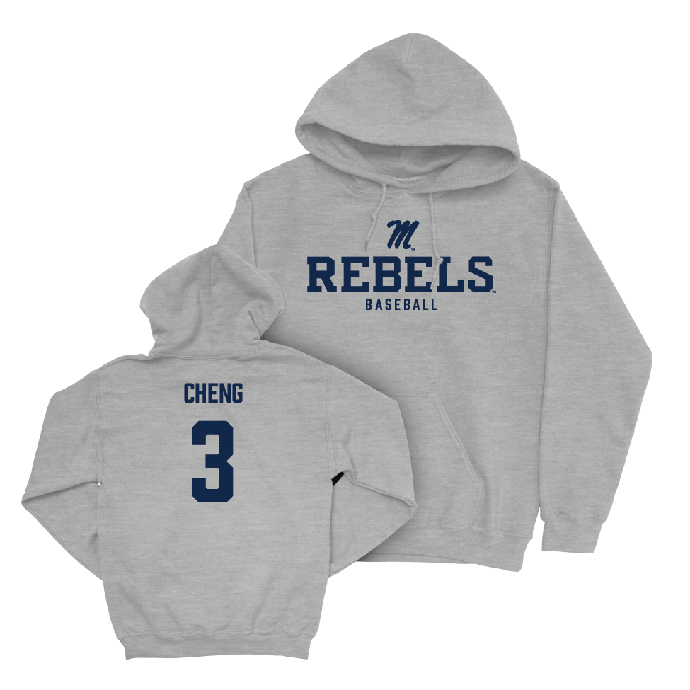 Ole Miss Baseball Sport Grey Classic Hoodie  - Luke Cheng