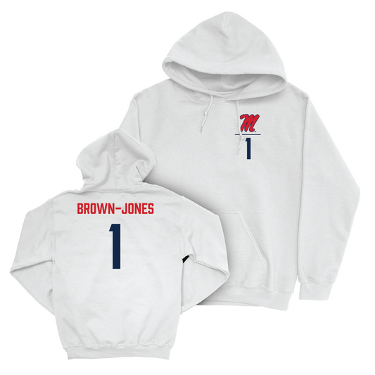 Ole Miss Men's Basketball White Logo Hoodie  - Mikeal Brown-Jones