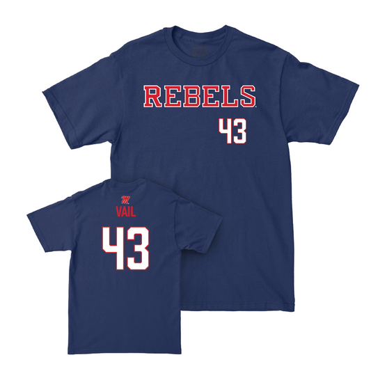 Ole Miss Baseball Navy Rebels Tee  - Bodie Vail