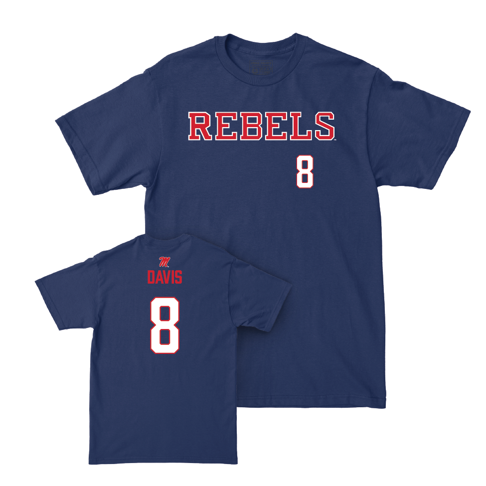 Ole Miss Softball Navy Rebels Tee   - Tate Davis