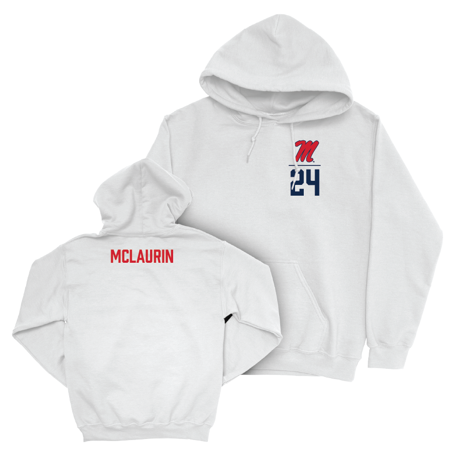 Ole Miss Women's Track & Field White Logo Hoodie   - Kyla Mclaurin