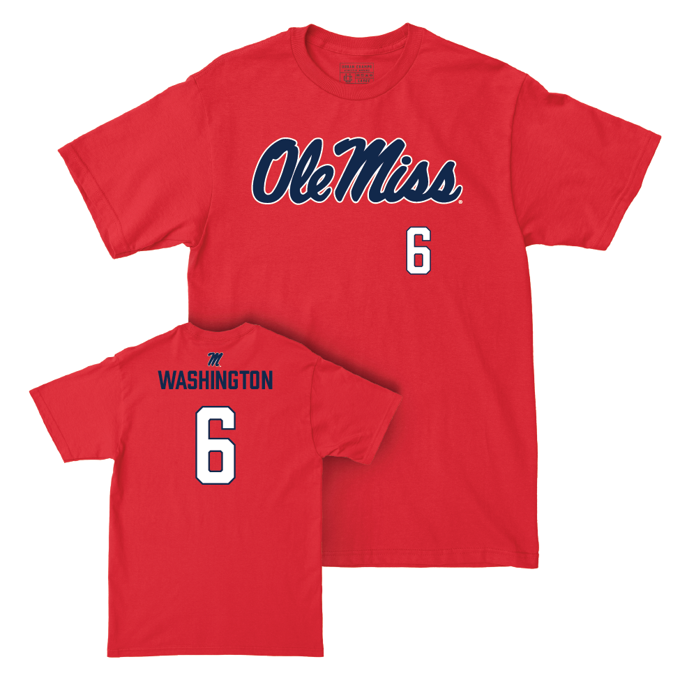 Ole Miss Women's Volleyball Red Wordmark Tee  - Nia Washington