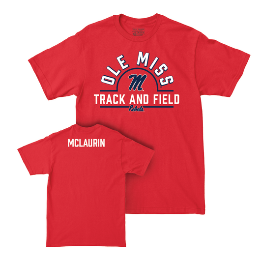 Ole Miss Women's Track & Field Red Arch Tee   - Kyla Mclaurin