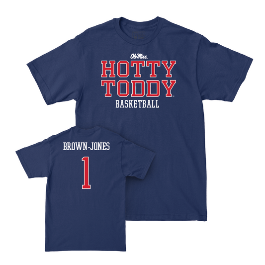 Ole Miss Men's Basketball Navy Hotty Toddy Tee  - Mikeal Brown-Jones