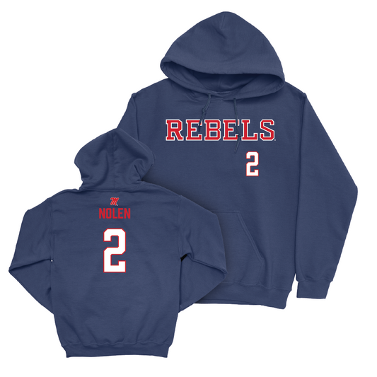 Ole Miss Football Navy Rebels Hoodie   - Walter Nolen