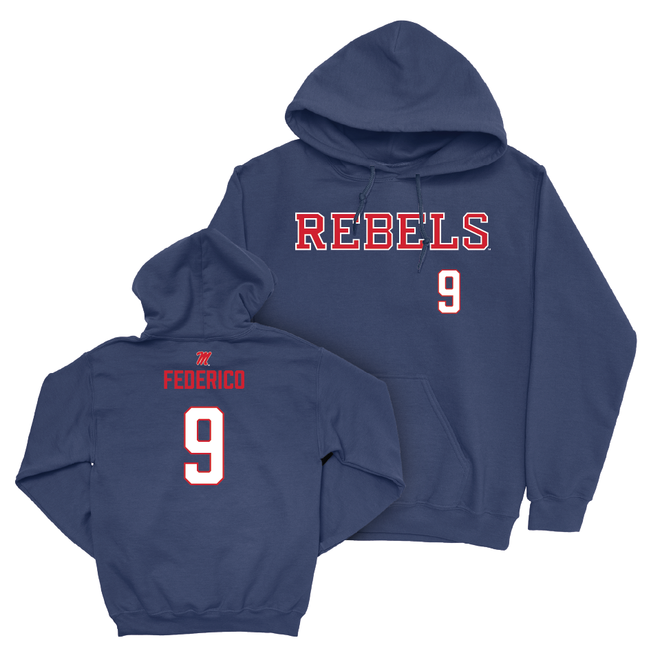 Ole Miss Baseball Navy Rebels Hoodie  - Hayden Federico