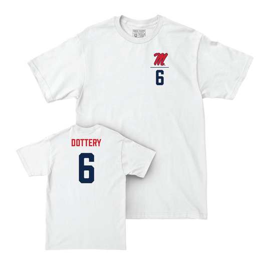 Ole Miss Football White Logo Comfort Colors Tee  - Tj Dottery