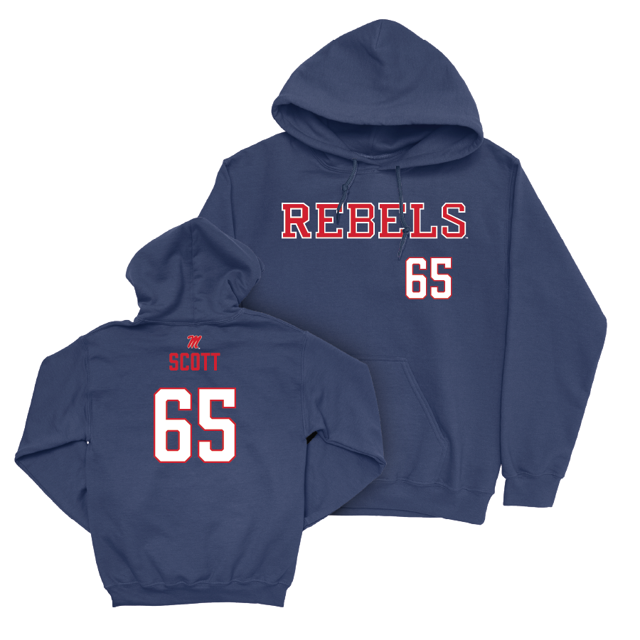 Ole Miss Football Navy Rebels Hoodie   - Gerquan Scott