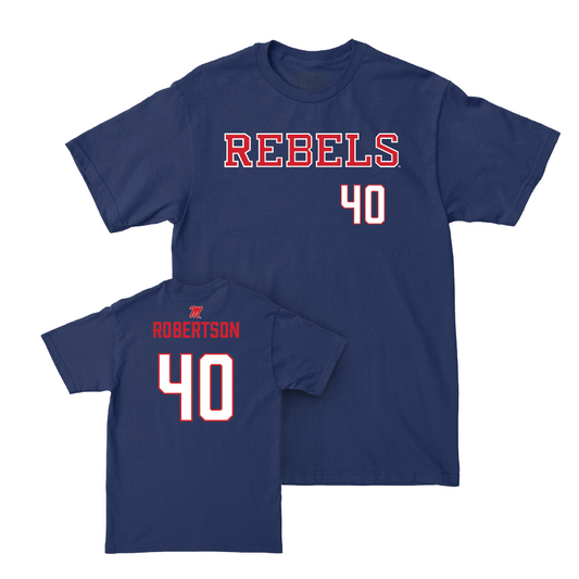 Ole Miss Baseball Navy Rebels Tee  - JP Robertson